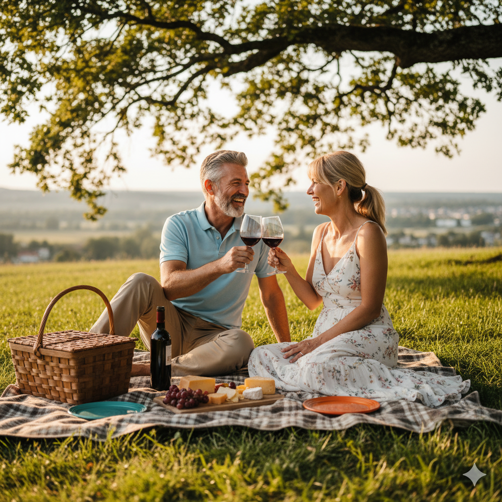 Paar beim Picknick