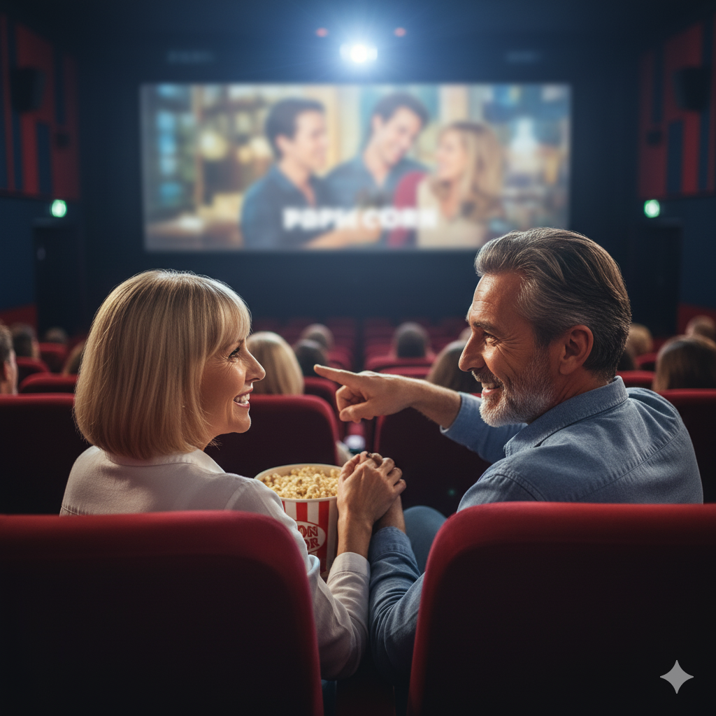 paar im Kino